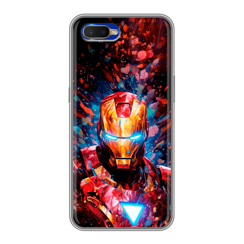 Силиконовый чехол на OPPO RX17 Neo с принтом Железный человек Ironman Силиконовый чехол на OPPO RX17 Neo с принтом Железный человек Ironman