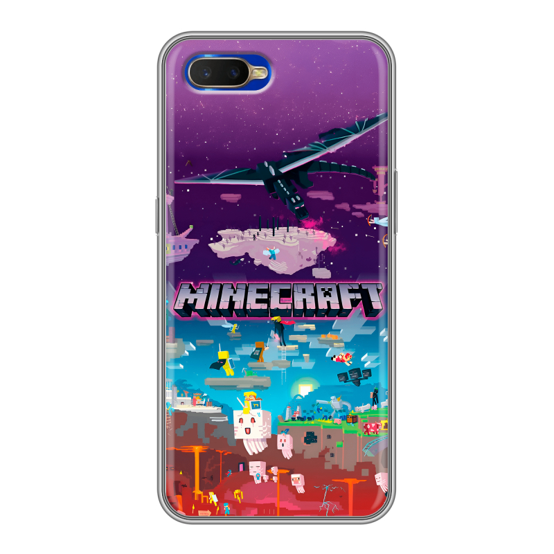 Силиконовый чехол на OPPO RX17 Neo с принтом Майнкрафт Minecraft Силиконовый чехол на OPPO RX17 Neo с принтом Майнкрафт Minecraft