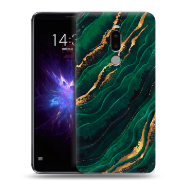 Силиконовый чехол на Meizu Note 8 с принтом Мрамор зеленое золото Силиконовый чехол на Meizu Note 8 с принтом Мрамор зеленое золото