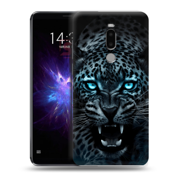 Силиконовый чехол на Meizu Note 8 с принтом Темный леопард Силиконовый чехол на Meizu Note 8 с принтом Темный леопард