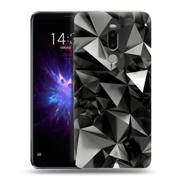 Силиконовый чехол на Meizu Note 8 с принтом Черные кристаллы Силиконовый чехол на Meizu Note 8 с принтом Черные кристаллы