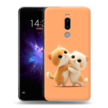 Силиконовый чехол на Meizu Note 8 с принтом Милые котики Силиконовый чехол на Meizu Note 8 с принтом Милые котики