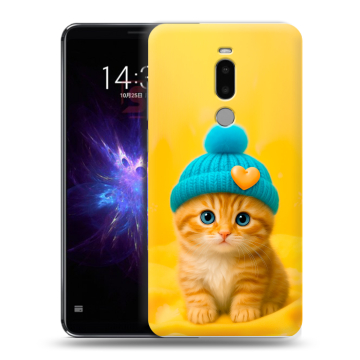 Силиконовый чехол на Meizu Note 8 с принтом Котенок в шапке Силиконовый чехол на Meizu Note 8 с принтом Котенок в шапке