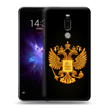 Силиконовый чехол на Meizu Note 8 с принтом Герб России желтый