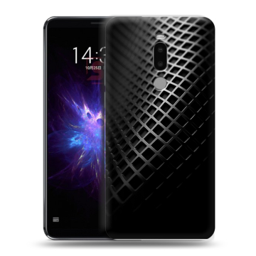 Силиконовый чехол на Meizu Note 8 с принтом Текстура металла