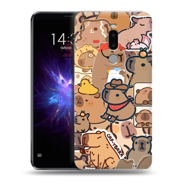 Силиконовый чехол на Meizu Note 8 с принтом капибара Силиконовый чехол на Meizu Note 8 с принтом капибара
