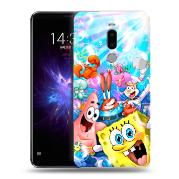 Силиконовый чехол на Meizu Note 8 с принтом спанчбоб спанч боб