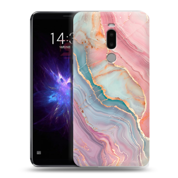 Силиконовый чехол на Meizu Note 8 с принтом розовый мрамор Силиконовый чехол на Meizu Note 8 с принтом розовый мрамор