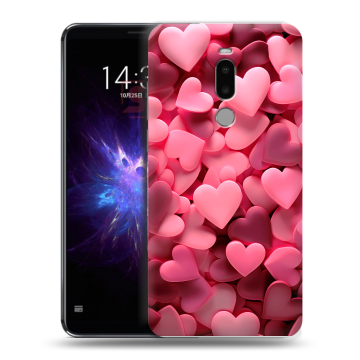 Силиконовый чехол на Meizu Note 8 с принтом розовые сердечки Силиконовый чехол на Meizu Note 8 с принтом розовые сердечки