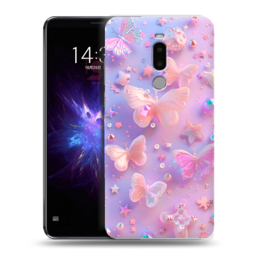 Силиконовый чехол на Meizu Note 8 с принтом Бабочки