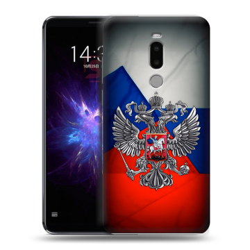 Силиконовый чехол на Meizu Note 8 с принтом Флаг России