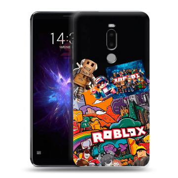Силиконовый чехол на Meizu Note 8 с принтом Roblox Роблокс