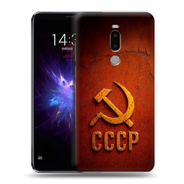 Силиконовый чехол на Meizu Note 8 с принтом Флаг Герб СССР Силиконовый чехол на Meizu Note 8 с принтом Флаг Герб СССР