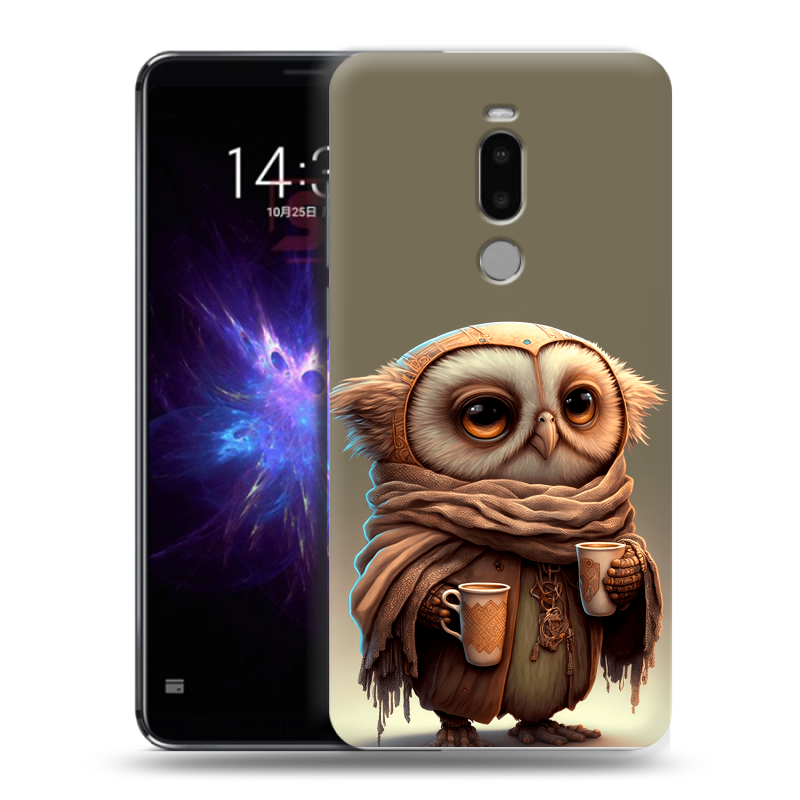 Силиконовый противоударный чехол на Meizu Note 8 с принтом Сова Силиконовый противоударный чехол на Meizu Note 8 с принтом Сова