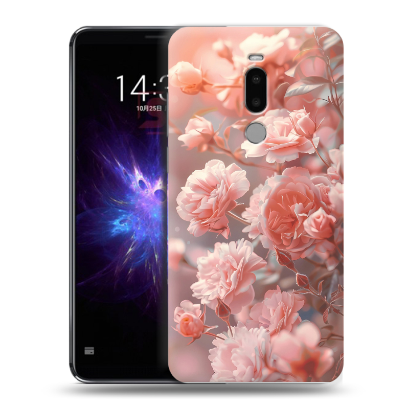 Силиконовый чехол на Meizu Note 8 с принтом Розовые розы Силиконовый чехол на Meizu Note 8 с принтом Розовые розы