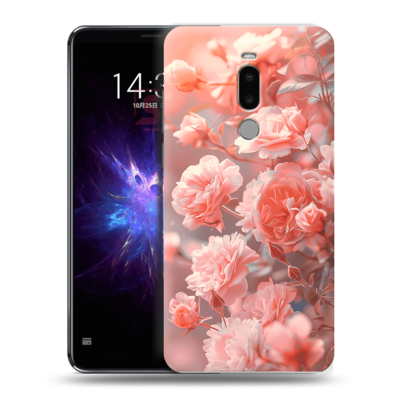 Силиконовый противоударный чехол на Meizu Note 8 с принтом Розы цветы Силиконовый противоударный чехол на Meizu Note 8 с принтом Розы цветы