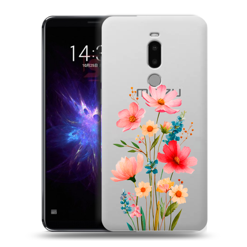 Силиконовый чехол на Meizu Note 8 с принтом Цветы Силиконовый чехол на Meizu Note 8 с принтом Цветы
