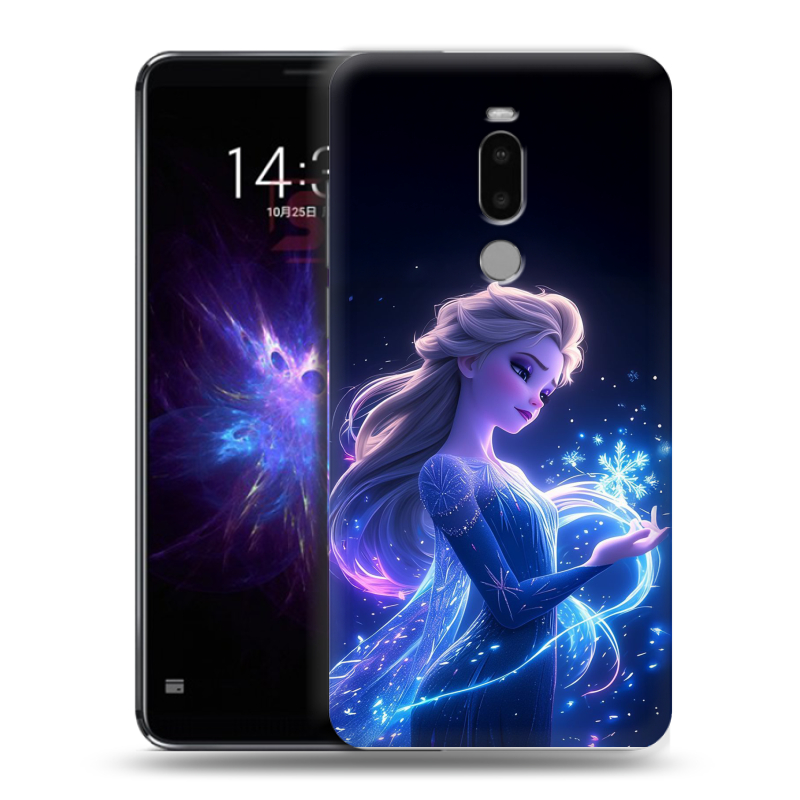 Силиконовый чехол на Meizu Note 8 с принтом Холодное сердце Frozen Силиконовый чехол на Meizu Note 8 с принтом Холодное сердце Frozen