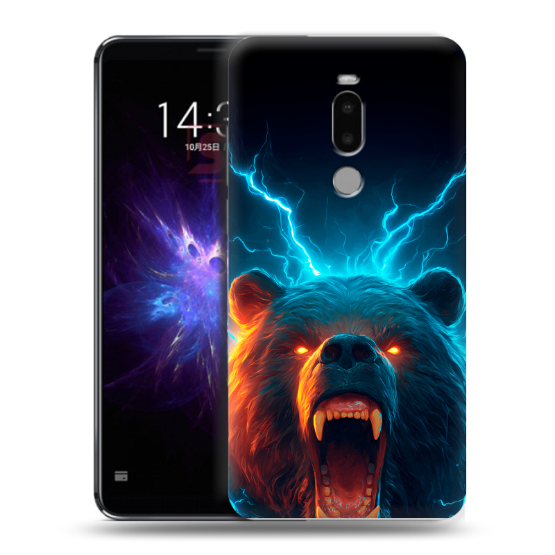 Силиконовый чехол на Meizu Note 8 с принтом Медведь Силиконовый чехол на Meizu Note 8 с принтом Медведь