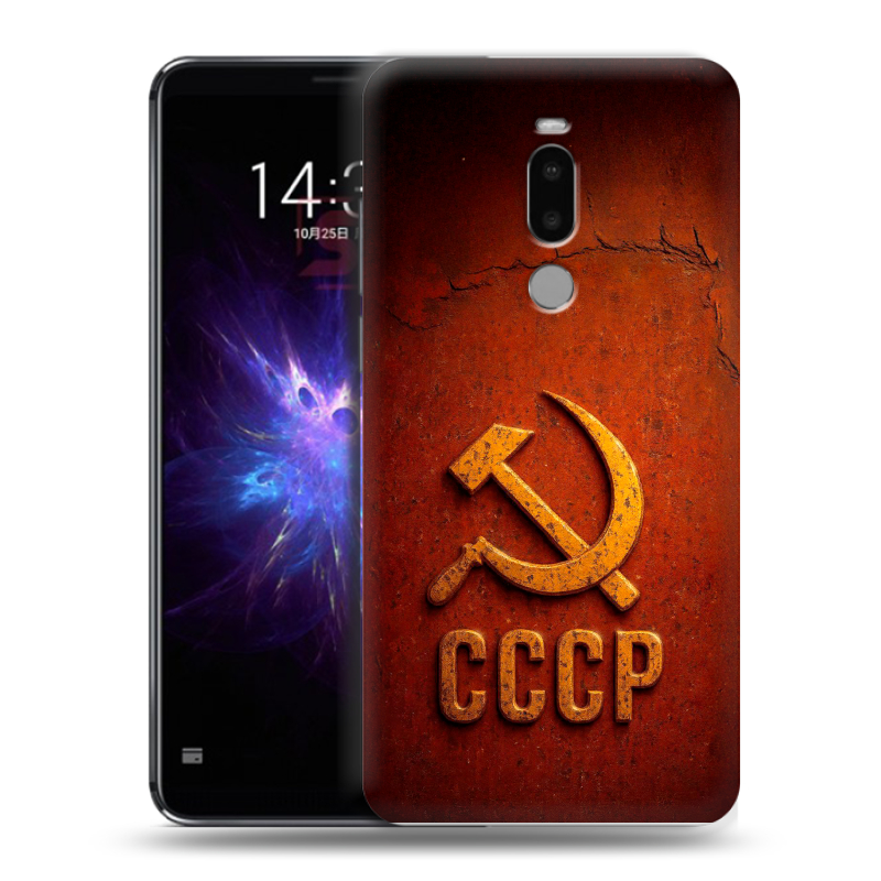 Силиконовый противоударный чехол на Meizu Note 8 с принтом Флаг Герб СССР Силиконовый противоударный чехол на Meizu Note 8 с принтом Флаг Герб СССР