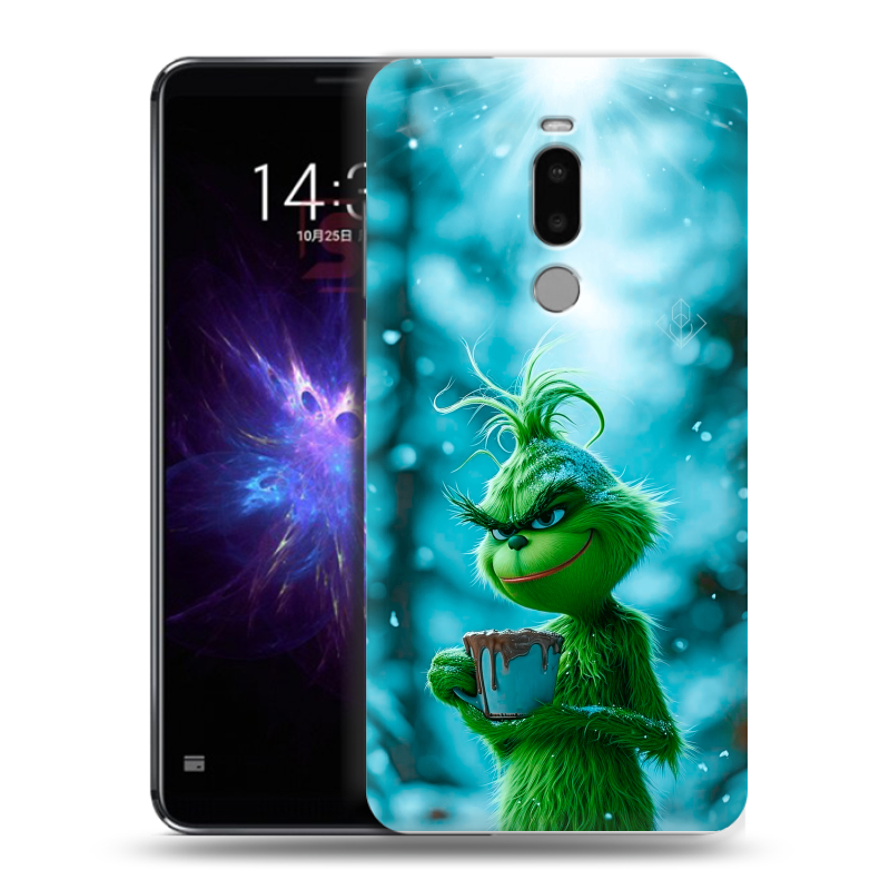 Силиконовый противоударный чехол на Meizu Note 8 с принтом Новый год гринч Силиконовый противоударный чехол на Meizu Note 8 с принтом Новый год гринч