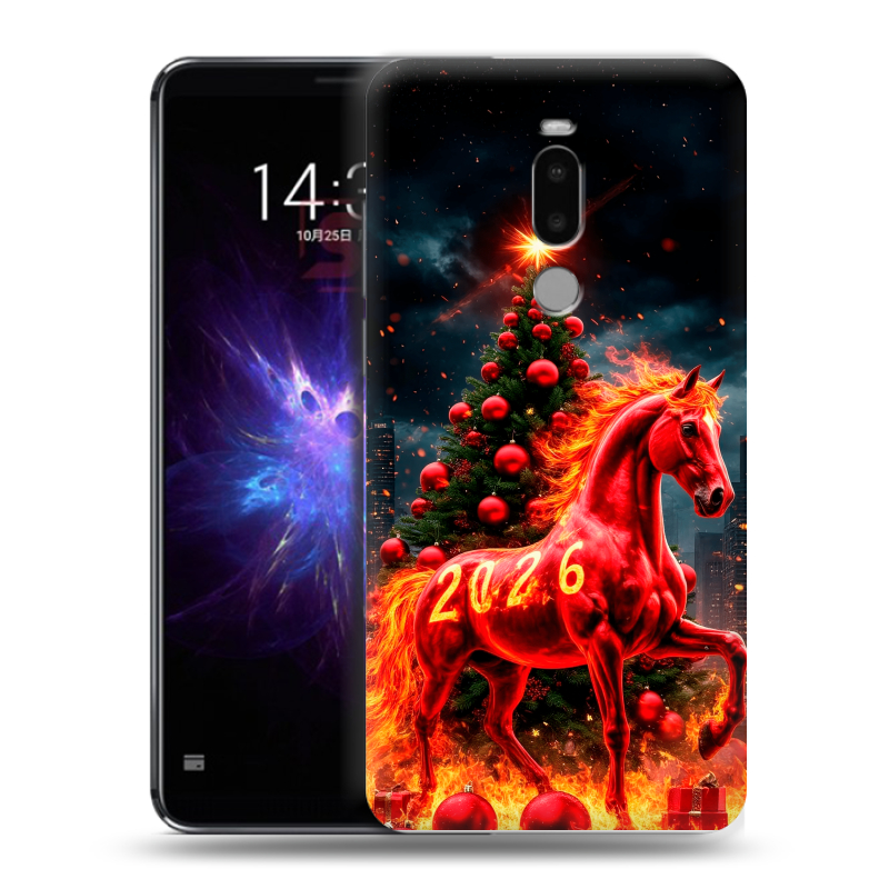 Силиконовый чехол на Meizu Note 8 с принтом Новый год Силиконовый чехол на Meizu Note 8 с принтом Новый год