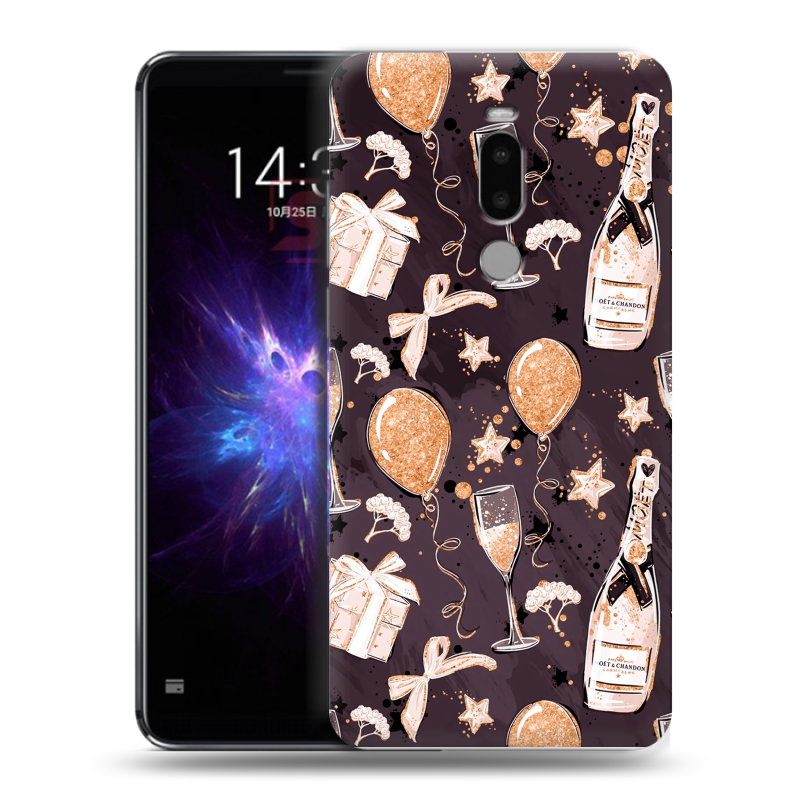 Силиконовый противоударный чехол на Meizu Note 8 с принтом Новый год Силиконовый противоударный чехол на Meizu Note 8 с принтом Новый год