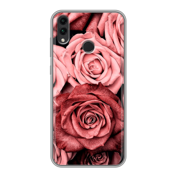 Силиконовый чехол на Huawei Honor 8C с принтом Цветы розы Силиконовый чехол на Huawei Honor 8C с принтом Цветы розы