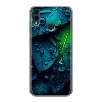 Силиконовый чехол на Huawei Honor 8C с принтом Листья Силиконовый чехол на Huawei Honor 8C с принтом Листья