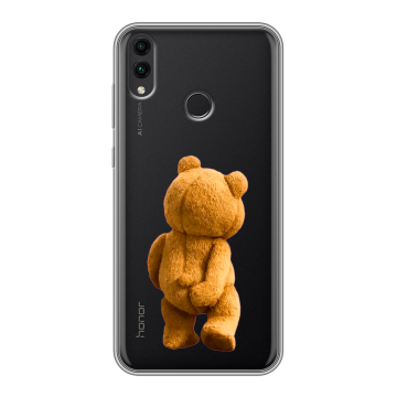 Силиконовый чехол на Huawei Honor 8C с принтом Медведь Силиконовый чехол на Huawei Honor 8C с принтом Медведь