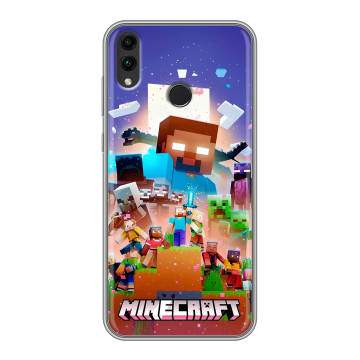 Силиконовый чехол на Huawei Honor 8C с принтом Майнкрафт Minecraft Силиконовый чехол на Huawei Honor 8C с принтом Майнкрафт Minecraft