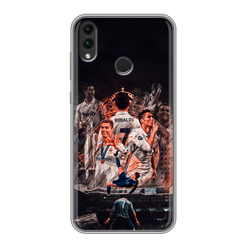 Силиконовый чехол на Huawei Honor 8C с принтом Реал Роналдо Real Ronaldo Силиконовый чехол на Huawei Honor 8C с принтом Реал Роналдо Real Ronaldo