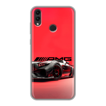 Силиконовый чехол на Huawei Honor 8C с принтом Мерседес Mercedes AMG
