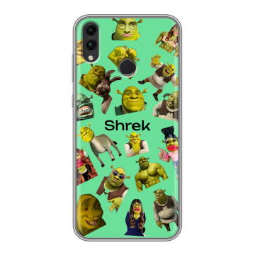 Силиконовый чехол на Huawei Honor 8C с принтом Шрек Shrek