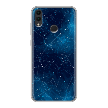 Силиконовый чехол на Huawei Honor 8C с принтом Космос звезды