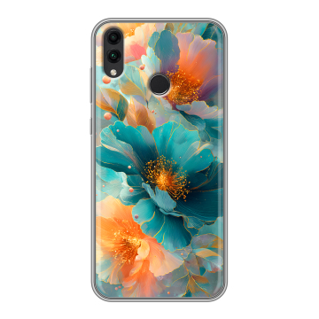 Силиконовый чехол на Huawei Honor 8C с принтом Цветы