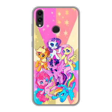 Силиконовый чехол на Huawei Honor 8C с принтом My little pony Дружба чудо Силиконовый чехол на Huawei Honor 8C с принтом My little pony Дружба чудо