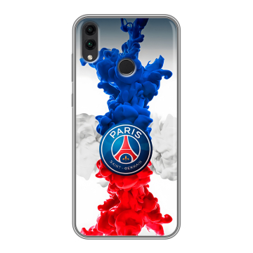 Силиконовый чехол на Huawei Honor 8C с принтом PSG ПСЖ Силиконовый чехол на Huawei Honor 8C с принтом PSG ПСЖ