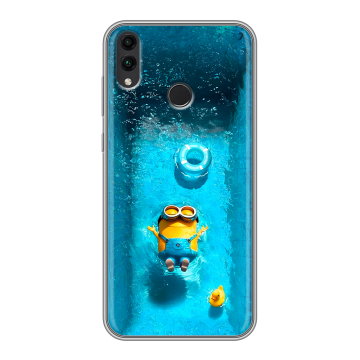 Силиконовый чехол на Huawei Honor 8C с принтом Миньоны Силиконовый чехол на Huawei Honor 8C с принтом Миньоны