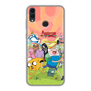 Силиконовый чехол на Huawei Honor 8C с принтом Adventure time Время приключений Силиконовый чехол на Huawei Honor 8C с принтом Adventure time Время приключений