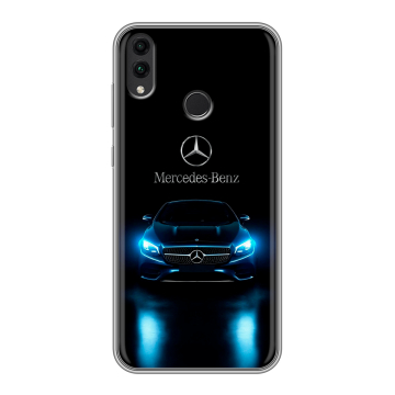 Силиконовый чехол на Huawei Honor 8C с принтом Mercedes Мерседес Силиконовый чехол на Huawei Honor 8C с принтом Mercedes Мерседес