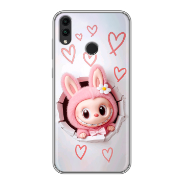 Силиконовый чехол на Huawei Honor 8C с принтом Labubu Лабубу Силиконовый чехол на Huawei Honor 8C с принтом Labubu Лабубу