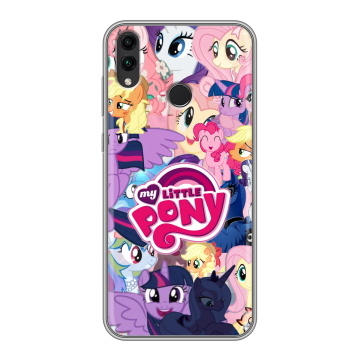 Силиконовый чехол на Huawei Honor 8C с принтом My little pony Дружба чудо Силиконовый чехол на Huawei Honor 8C с принтом My little pony Дружба чудо
