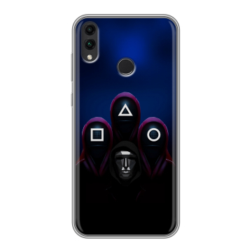 Силиконовый чехол на Huawei Honor 8C с принтом Игра Кальмара