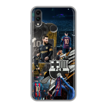 Силиконовый чехол на Huawei Honor 8C с принтом Messi Barcelona Силиконовый чехол на Huawei Honor 8C с принтом Messi Barcelona