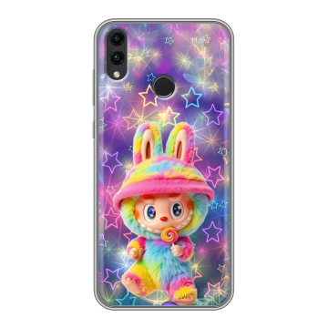 Силиконовый чехол на Huawei Honor 8C с принтом Labubu Лабубу Силиконовый чехол на Huawei Honor 8C с принтом Labubu Лабубу