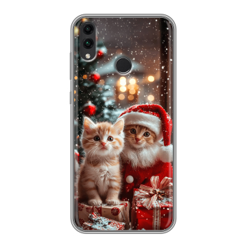 Силиконовый чехол на Huawei Honor 8C с принтом Новый год