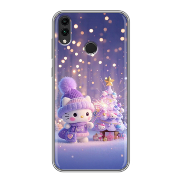 Силиконовый чехол на Huawei Honor 8C с принтом Новый год