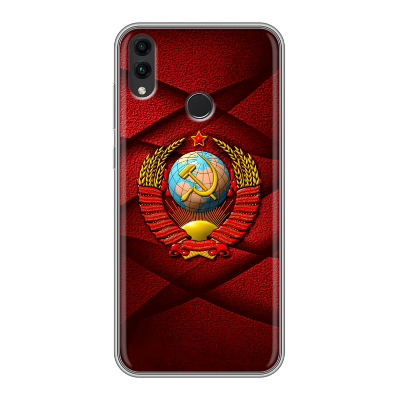 Пластиковый чехол на Huawei Honor 8C с принтом Герб СССР Пластиковый чехол на Huawei Honor 8C с принтом Герб СССР