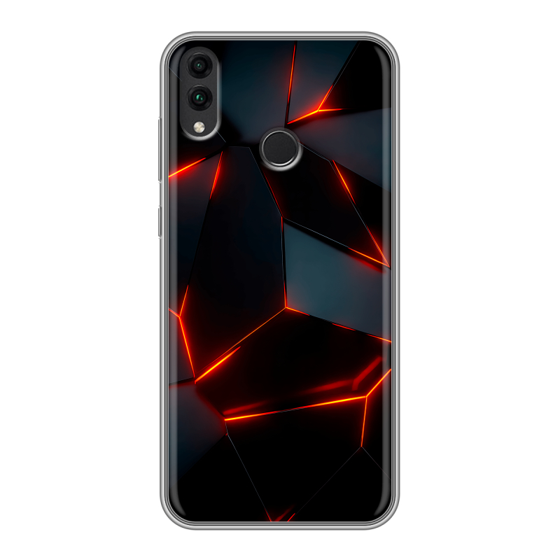 Силиконовый чехол на Huawei Honor 8C с принтом Яркие абстракции Силиконовый чехол на Huawei Honor 8C с принтом Яркие абстракции